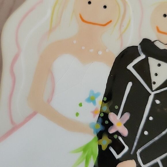Wedding Day Bride & Groom Trivet Coton Colors attachment - Picture 2 of 2